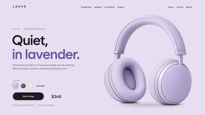 Quiet, in lavender